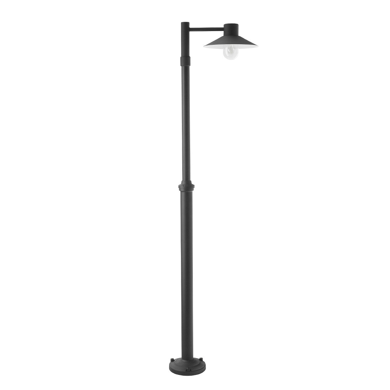 Norlys Lund Stolpe Sort, E27 IP55 57w - Udendørslampe