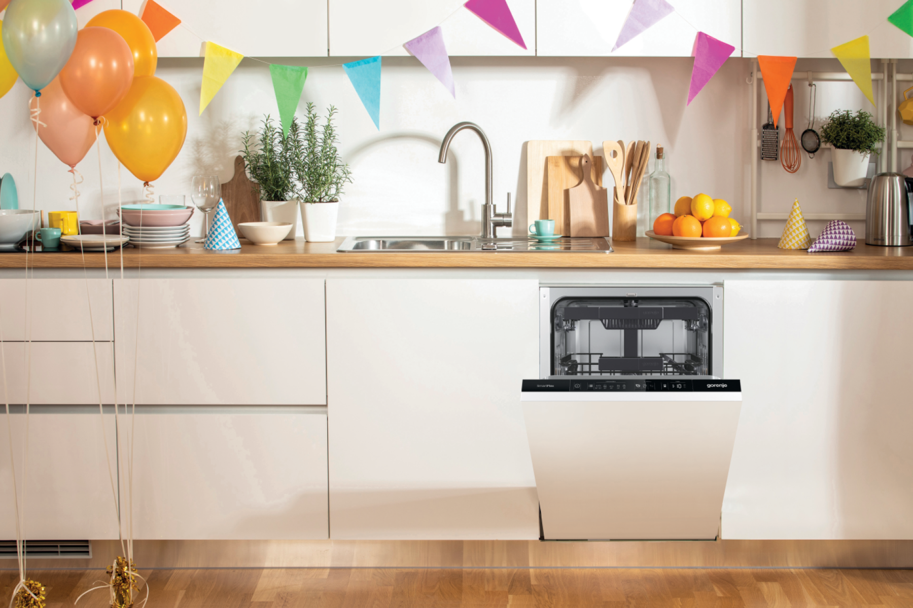 Gorenje GV561D10 Smal opvaskemaskine til integrering