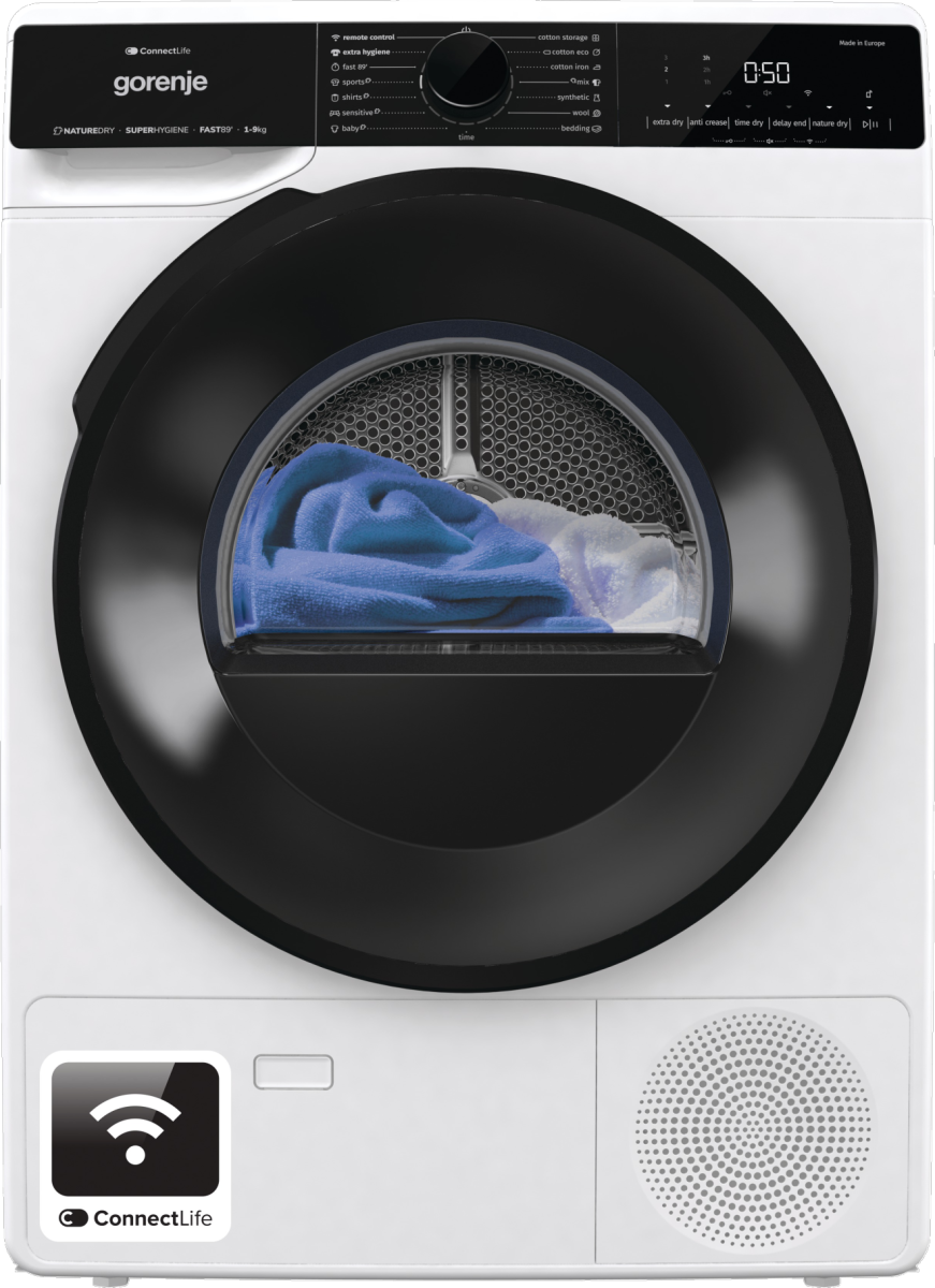 Gorenje DPNA92WIFI tørretumbler med varmepumpe og WiFi, 9 kg