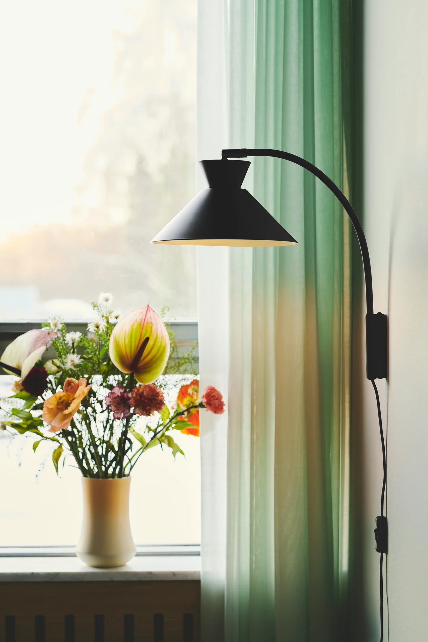 Dial Væglampe E27 IP20, Sort - Nordlux