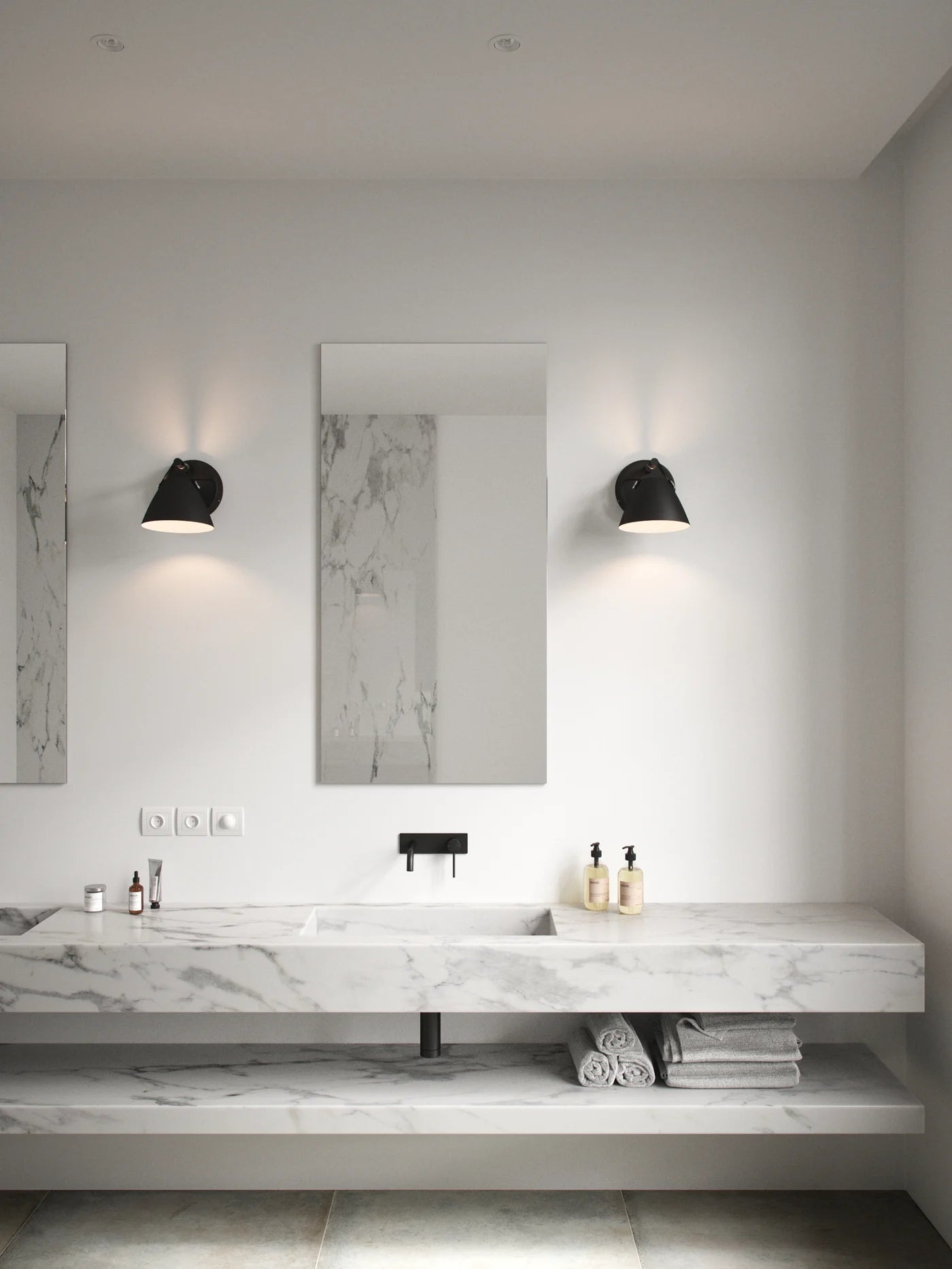 Strap 15 Væglampe GU10 IP20, Sort