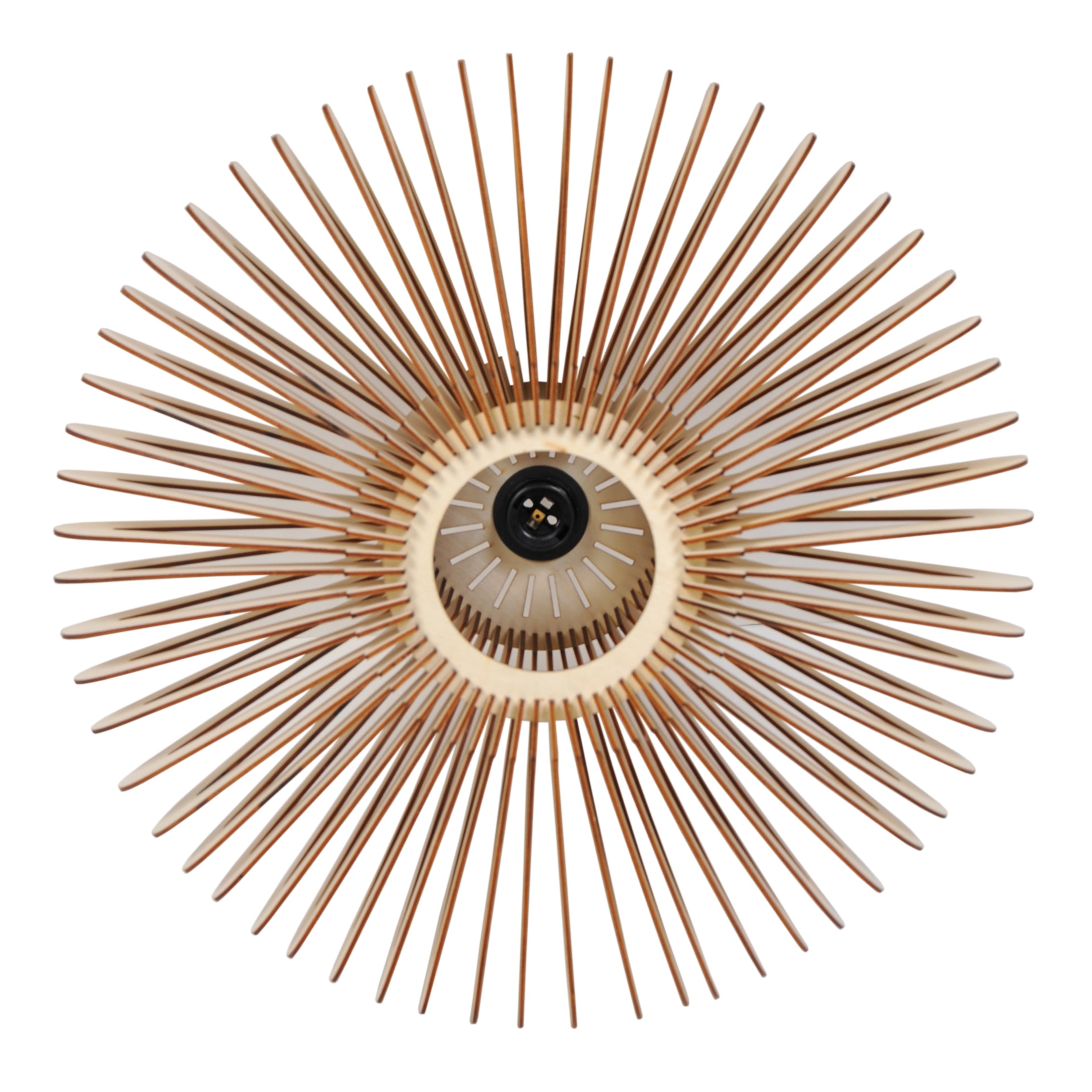 Helt tæt på og under Nordlux Manago Pendant i Nature