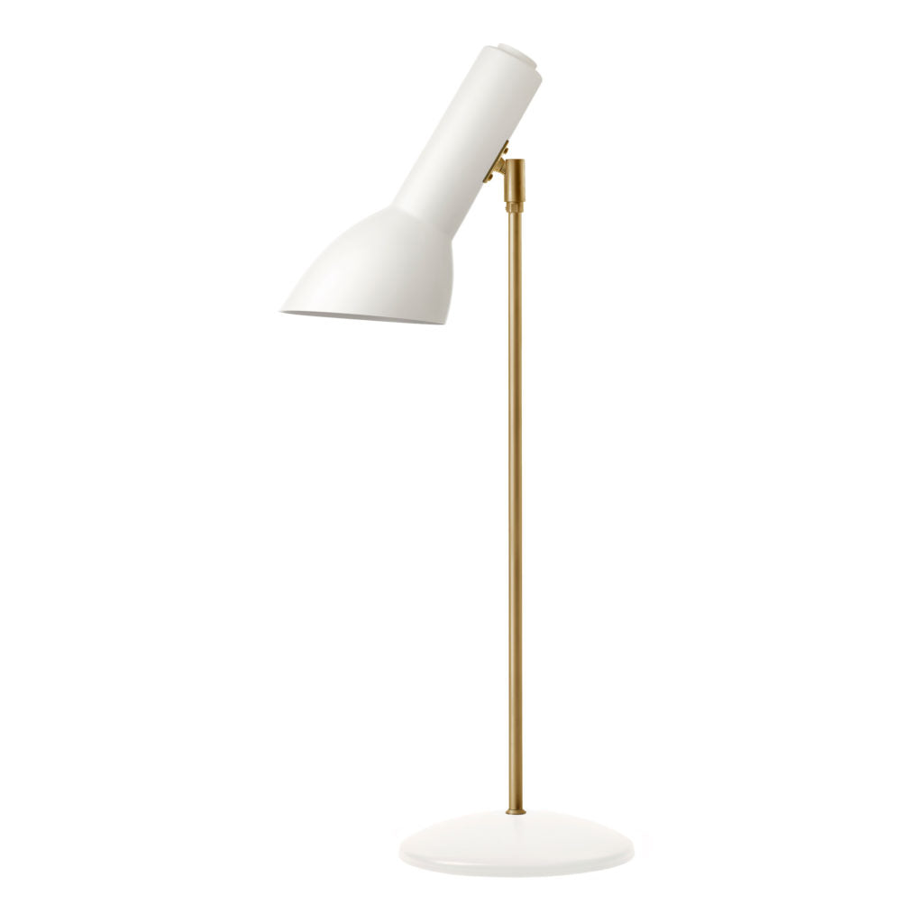 Oblique Hvid/Messing - Bordlampe