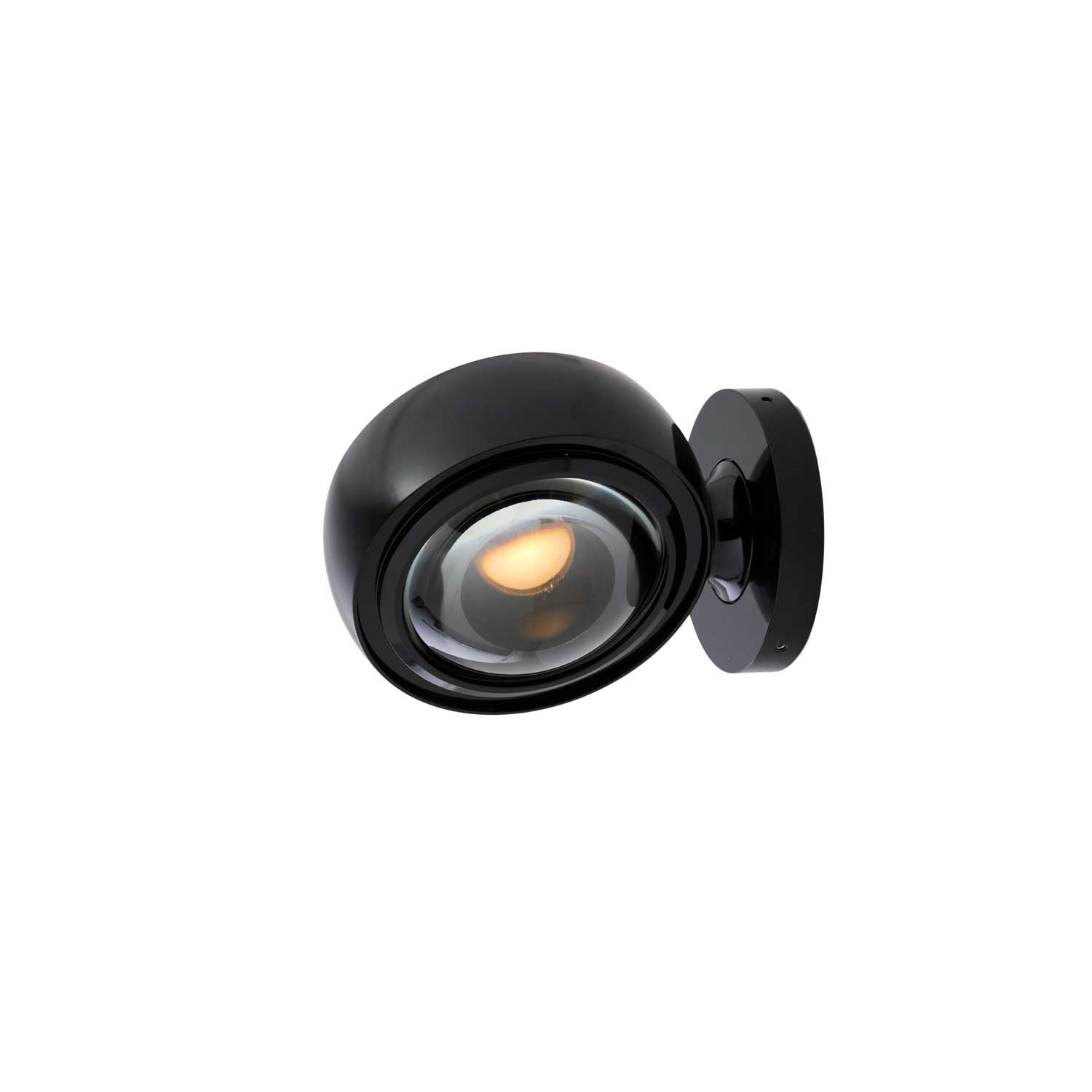 Optic blanksort LED væglampe billede 4