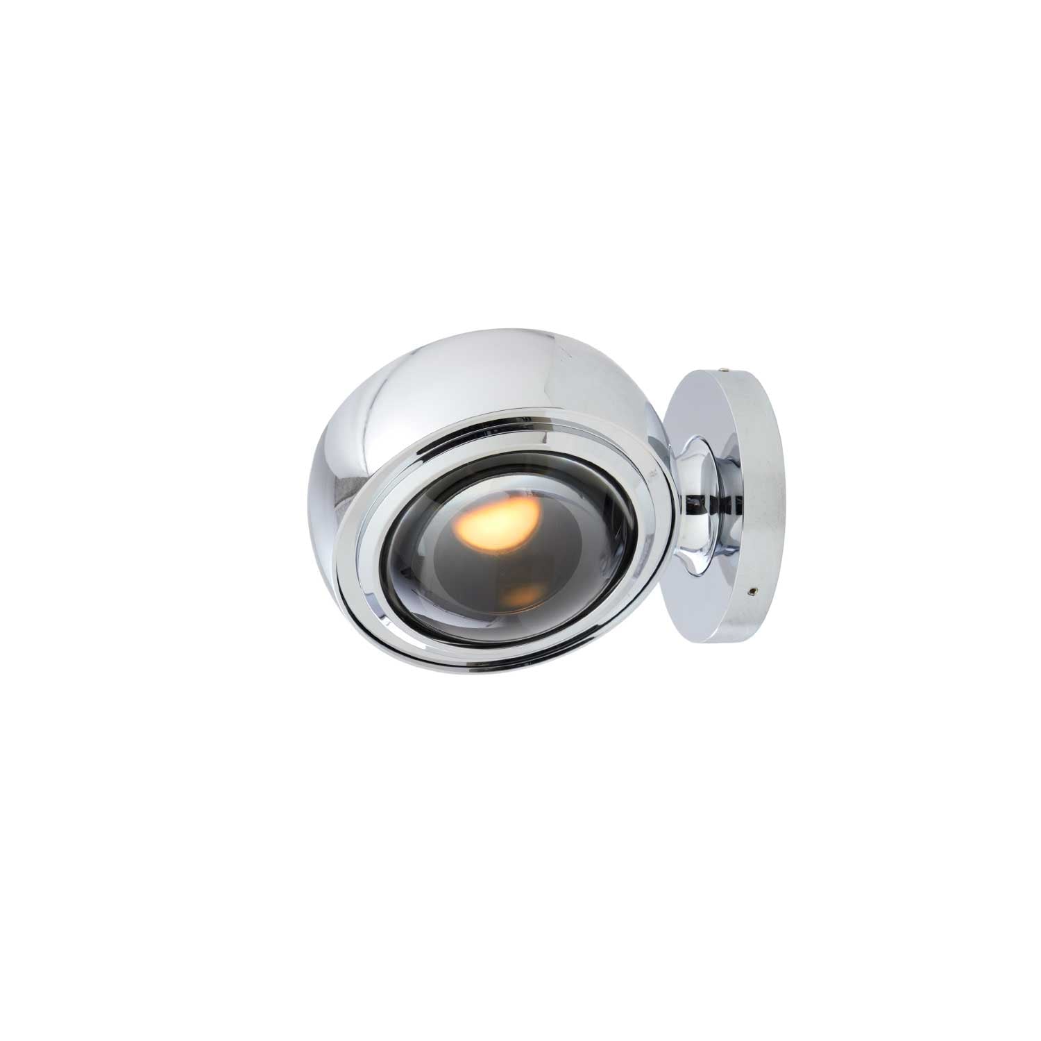 Optic krom LED væglampe billede 4