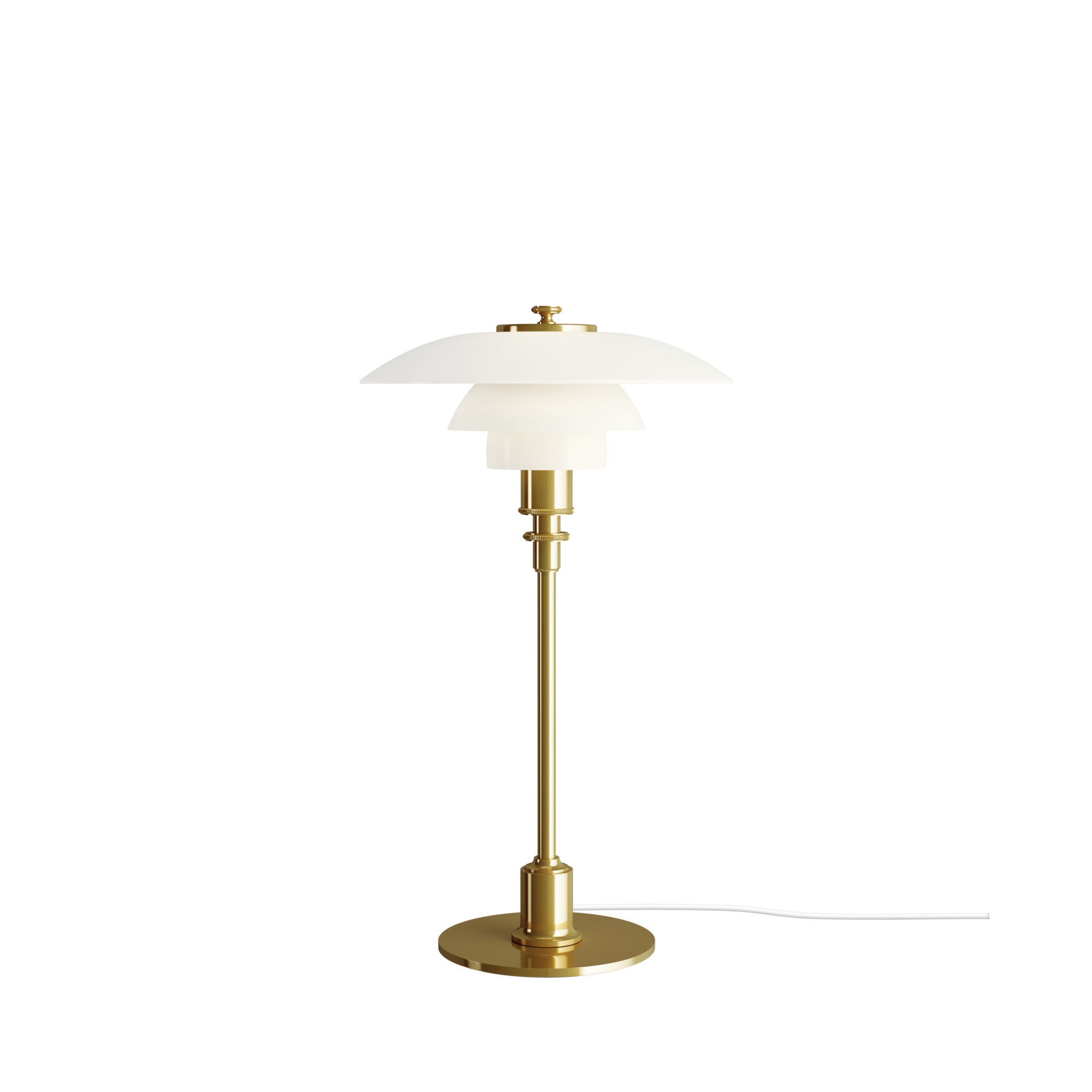 Bordlampe PH 2/1 i messing metalliseret