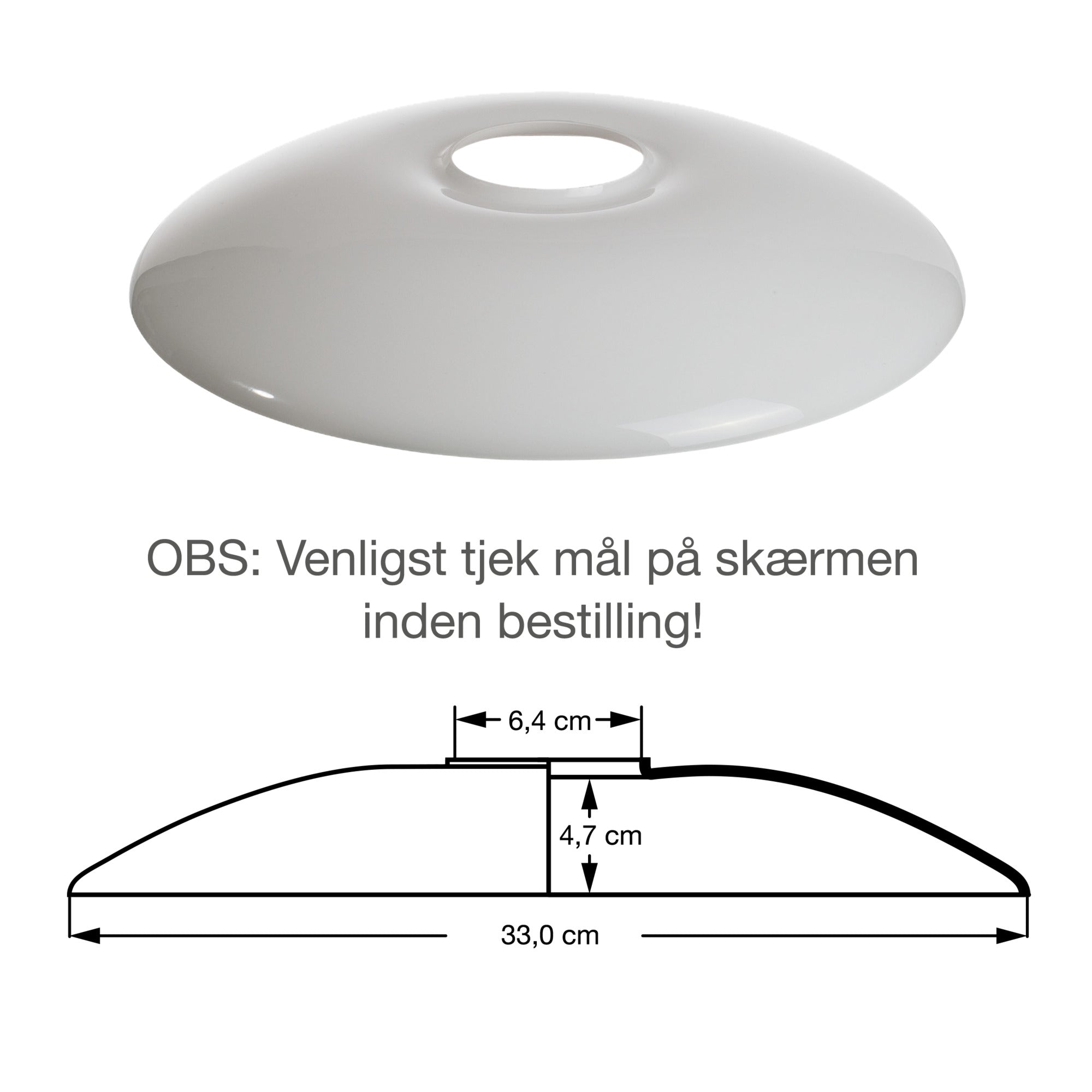 Glas Overskærm til PH 3½-2½ Gulv, Bord