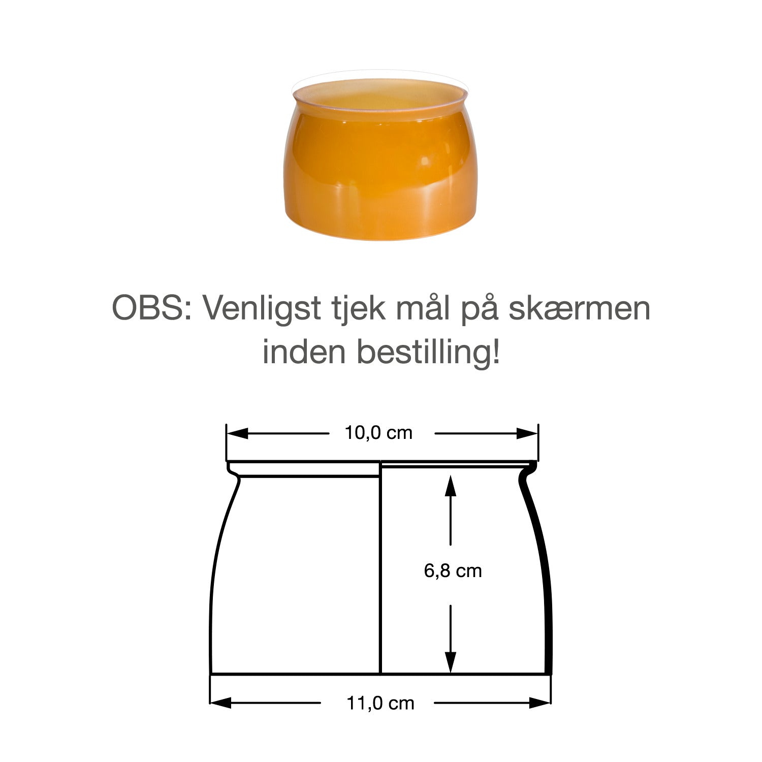 Underskærm Ravfarvet Glas til PH 3½-3