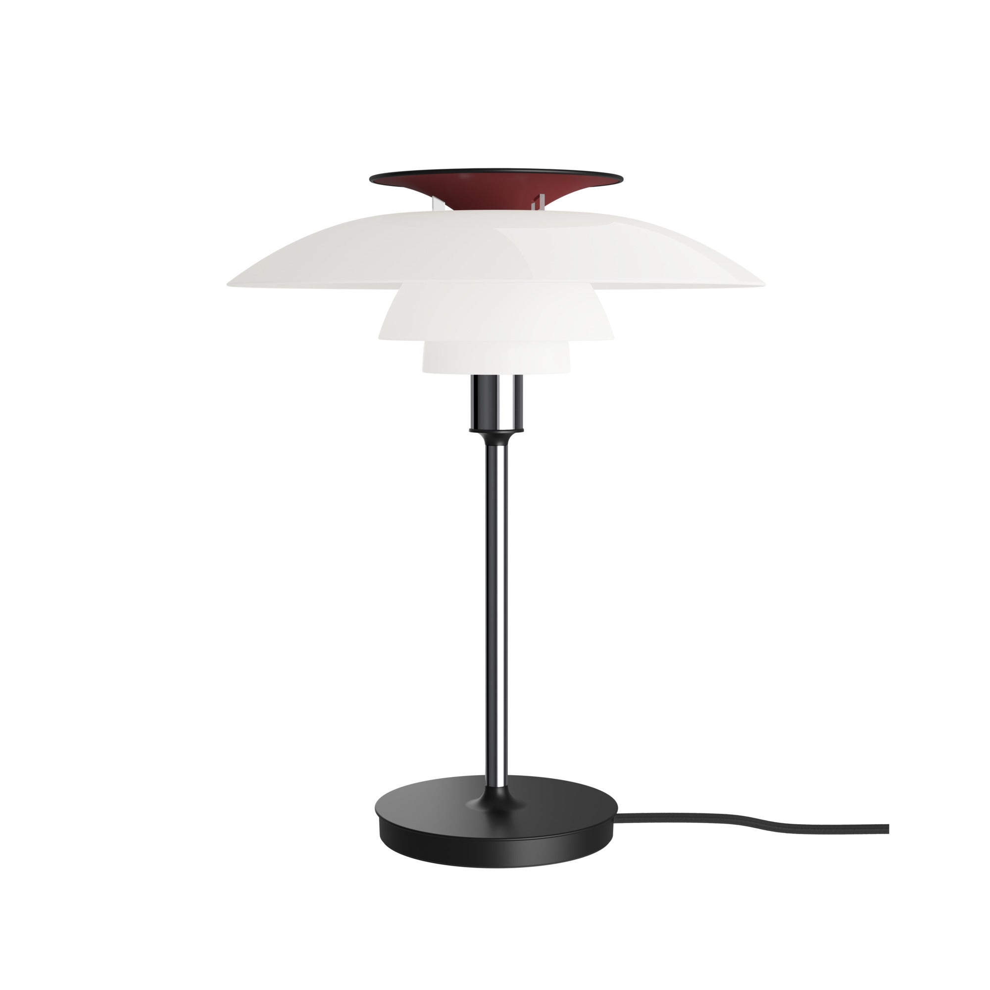 PH 80 bordlampe opal/højpoleret krom