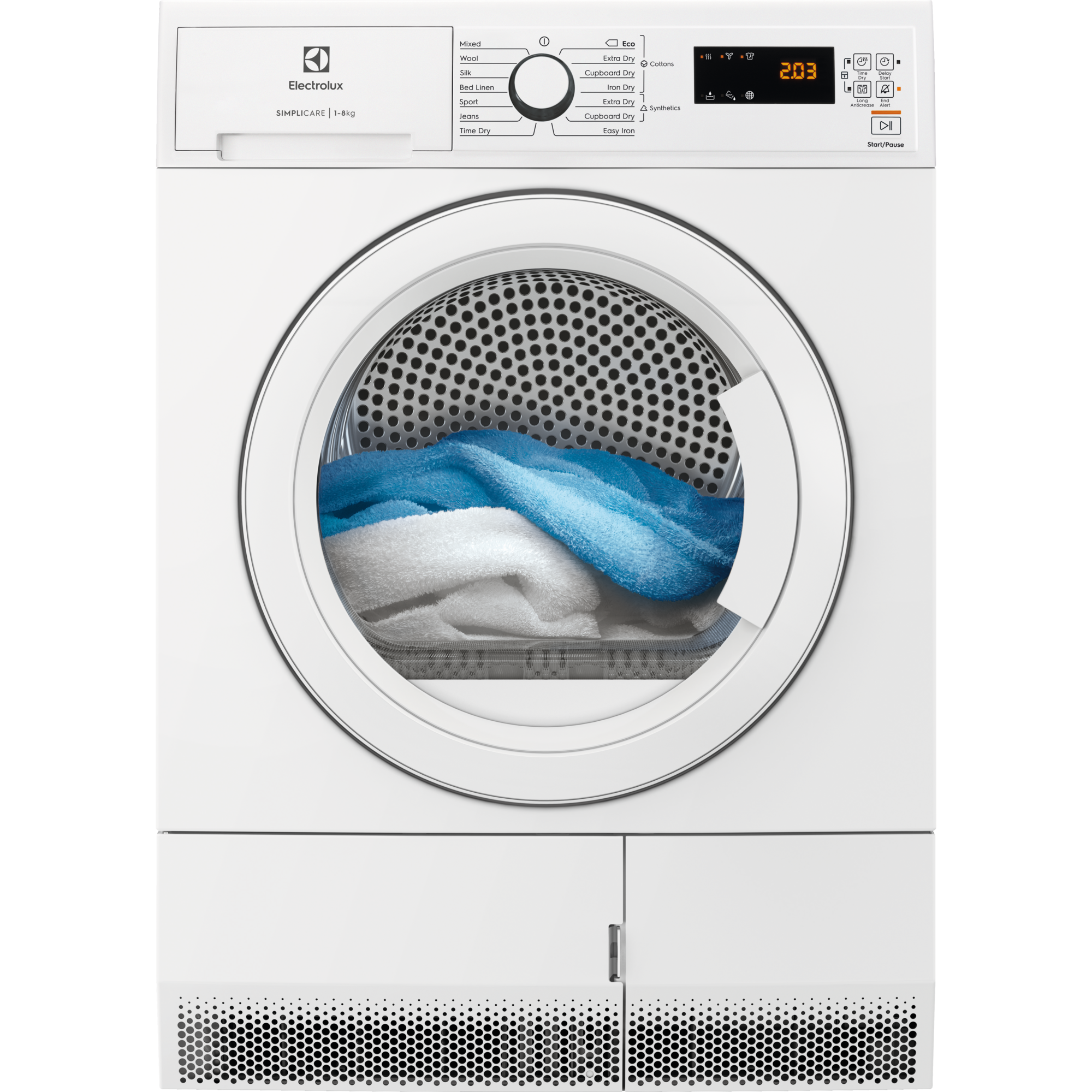 Electrolux EW2H318E1 8kg tørretumbler med varmepumpe