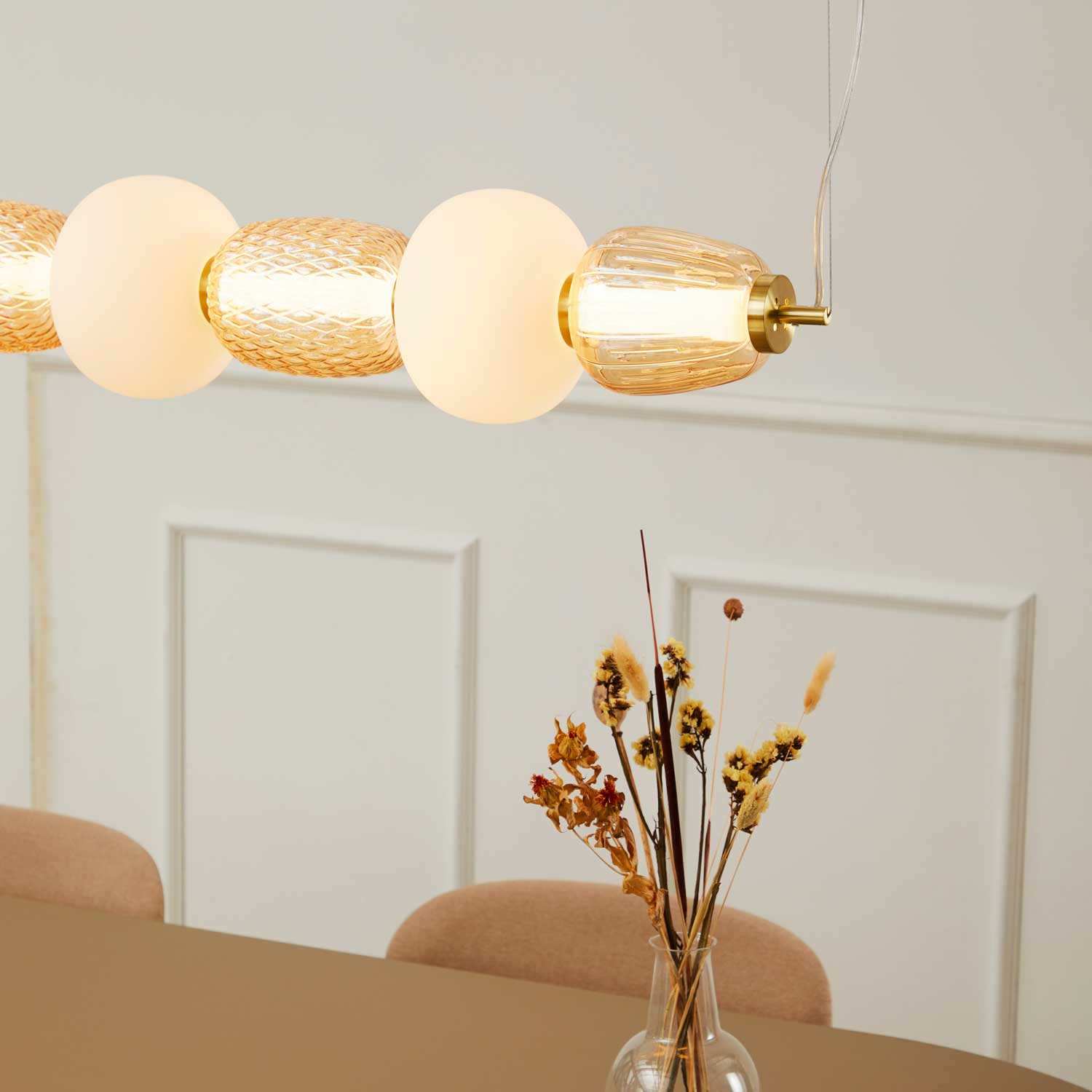 LOOM Design Pearl 7 rav/guld pendel