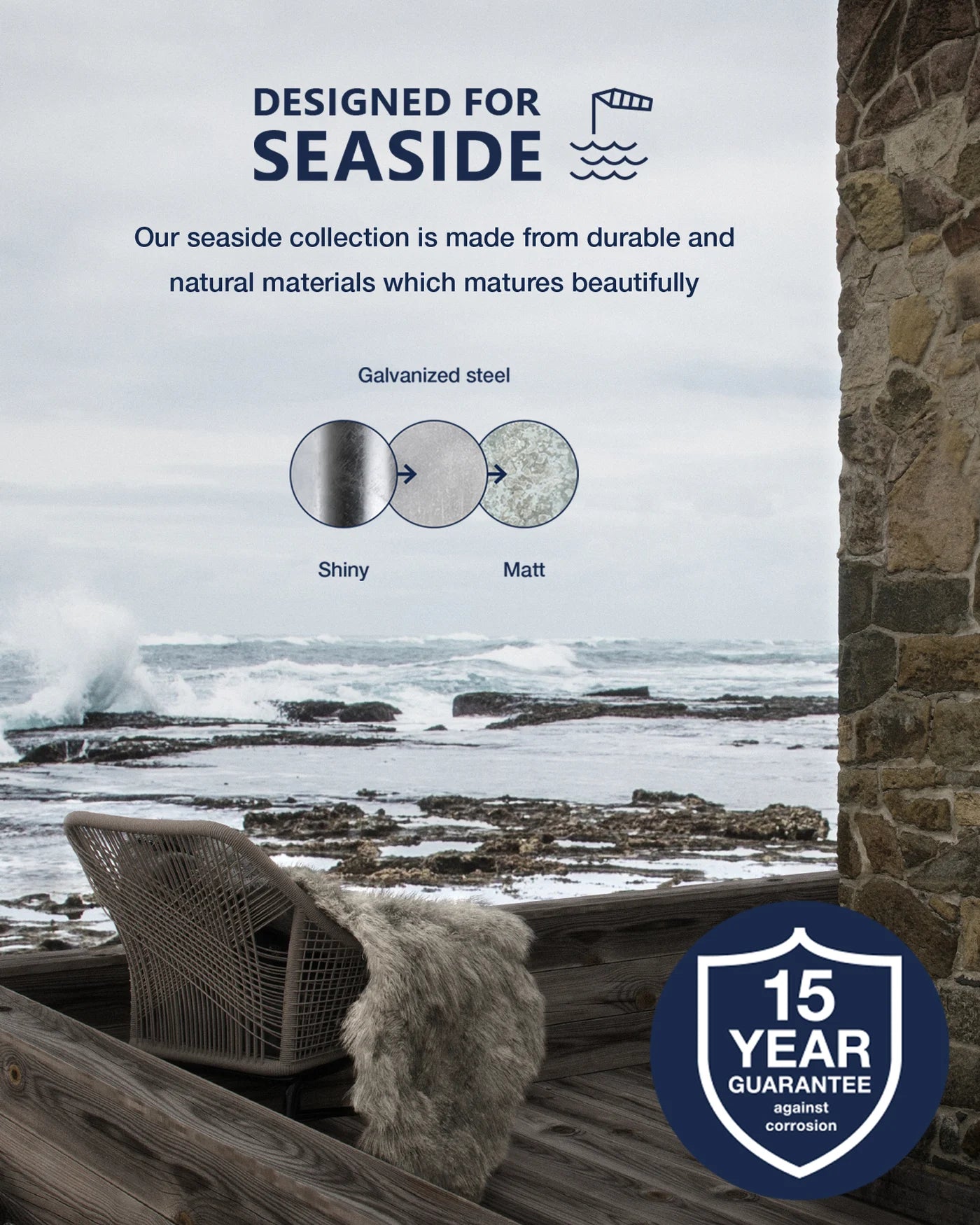 Scorpius Maxi udendørs væglamp galvaniseret stål - Nordlux