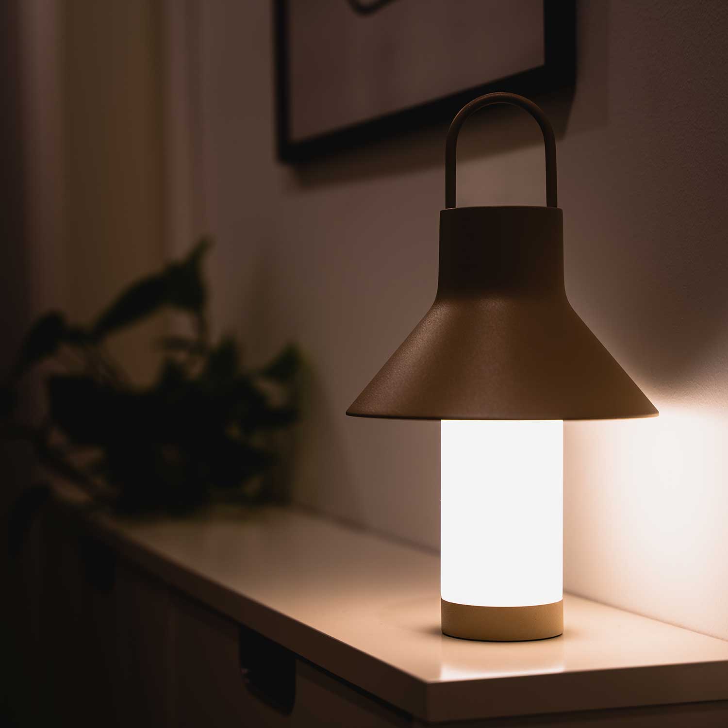 LOOM Design Shadow Small Grey Beige  - Bordlampe