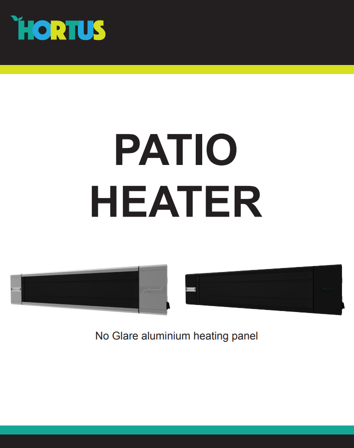 Hortus 900/1800W Terrassevarmer m Fjernbetjening