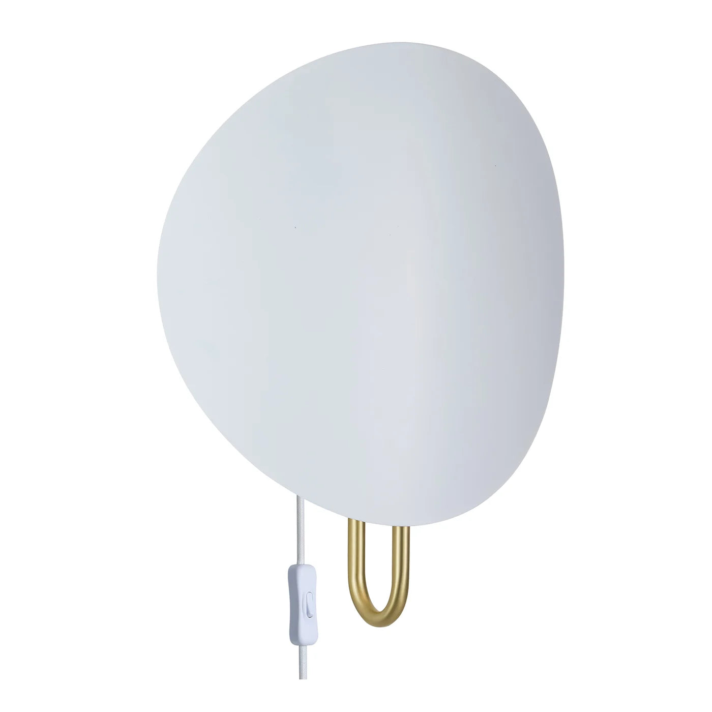 Spargo Væglampe E27 IP20, hvid/messing