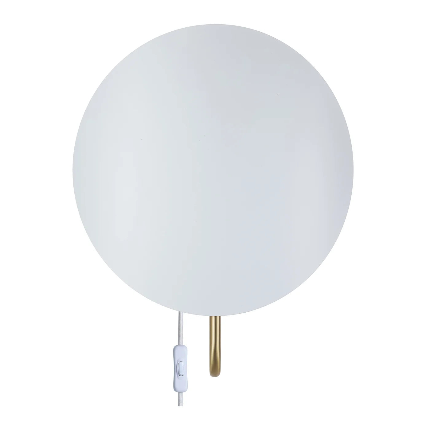 Spargo Væglampe E27 IP20, hvid/messing