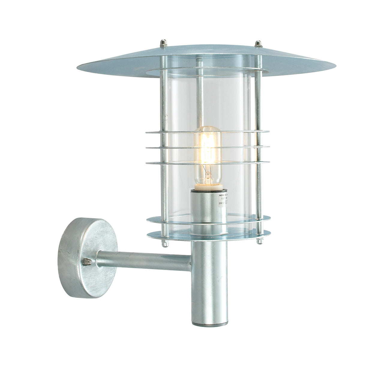 Norlys Stockholm galvaniseret stål Klar, E27 IP54 77W 38CM - Udendørslampe