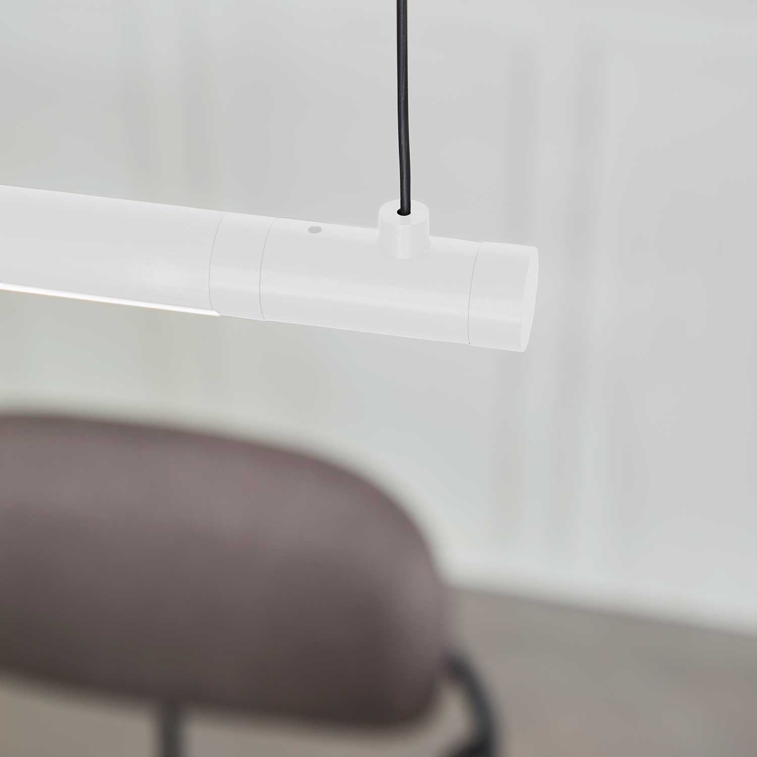 Helt tæt på detaljer med LOOM Design Straw 200 i hvid