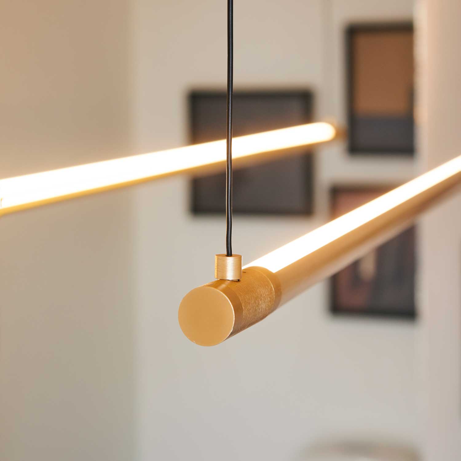 LOOM Design Straw 200 guld LED pendel