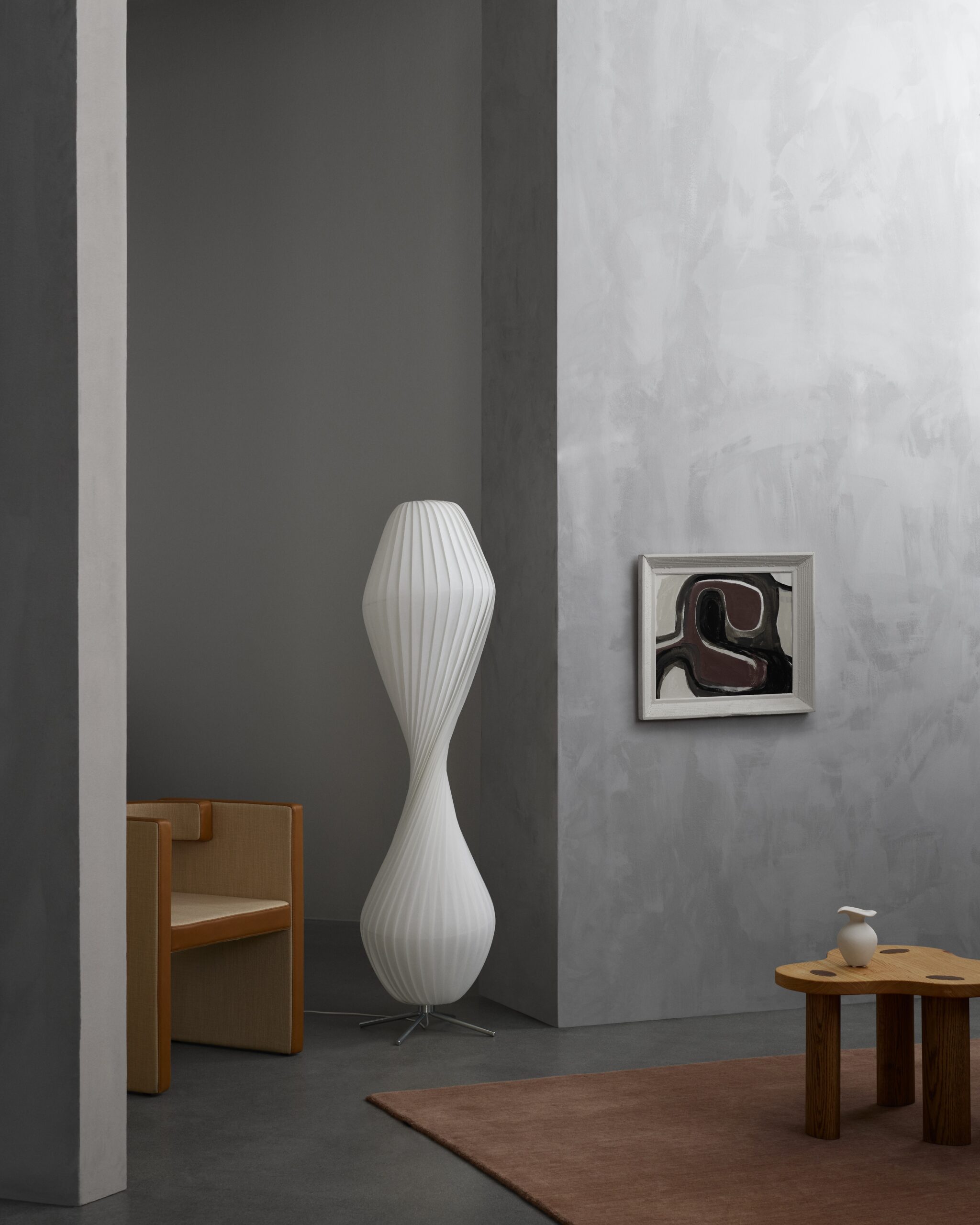 Slukket Tom Rossau TR32 Hvid Plast Gulvlampe