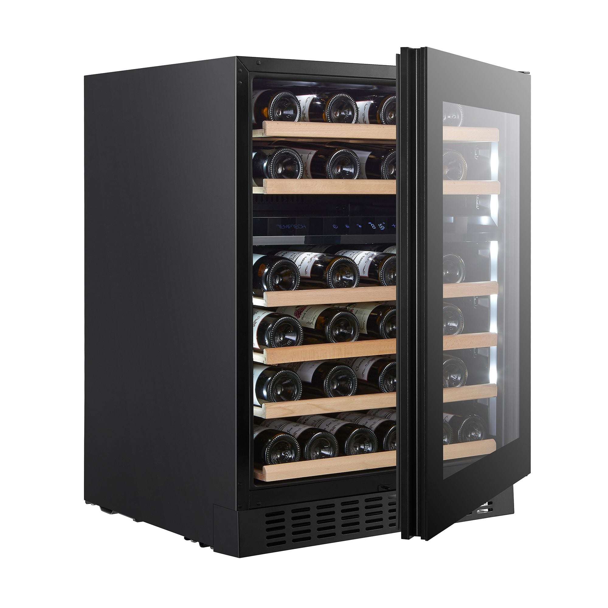 Temptech Oslo OX60DRB-24 Vinkøleskab med åben låge