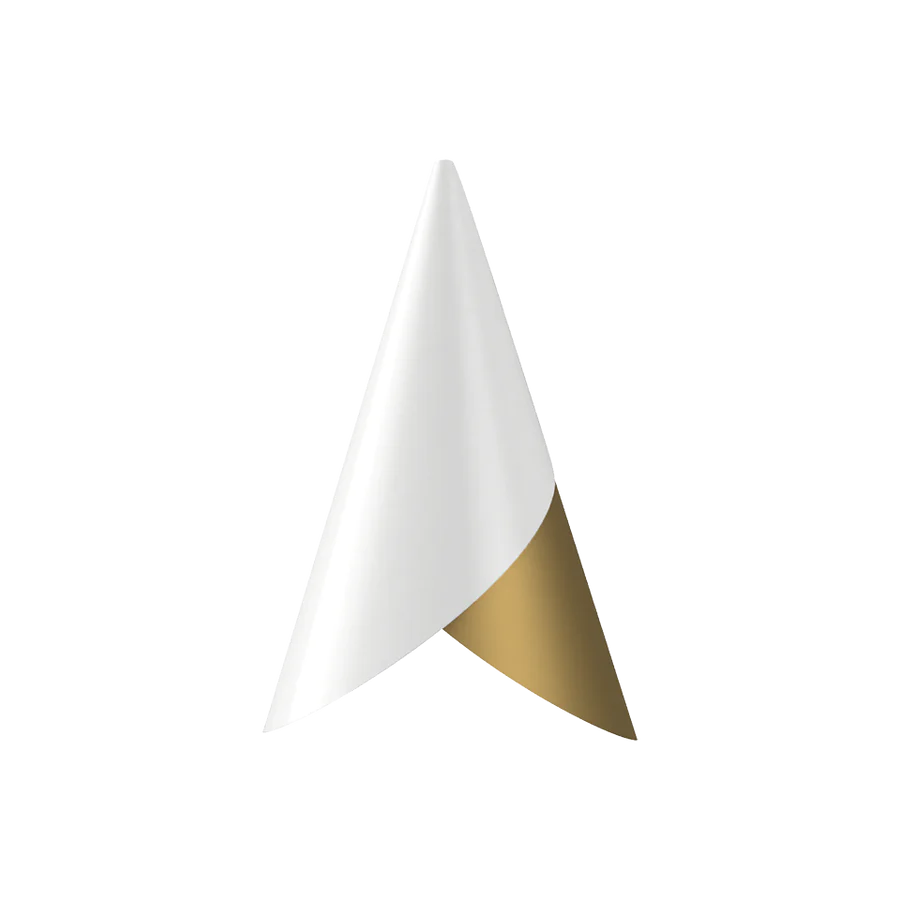 UMAGE Cornet Ø13,4 Hvid & Messing - Lampeskærm