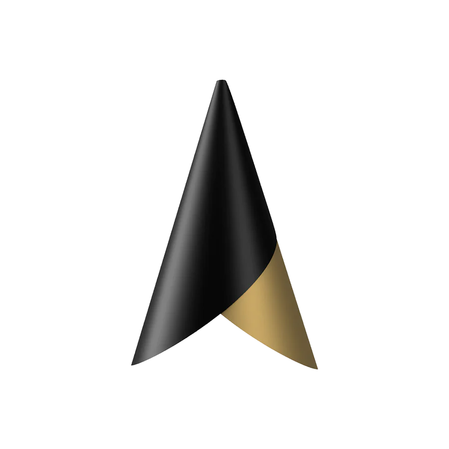 UMAGE Cornet Ø13,4 Sort & Messing - Lampeskærm