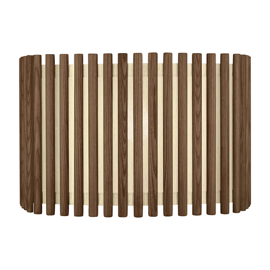 Umage Komorebi Large Square i Dark Oak fleksibel lampeskærm helt tæt på