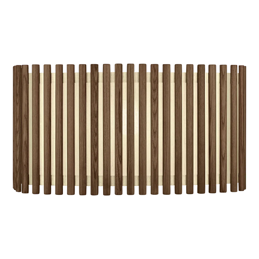 UMAGE Komorebi Large Rectangular Lampeskærm i Dark Oak helt tæt på