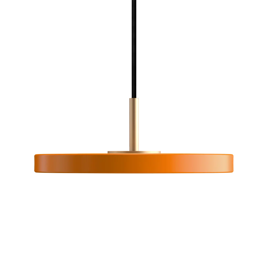 Asteria Mini Ø31 Pendel m. Messing Top, Orange