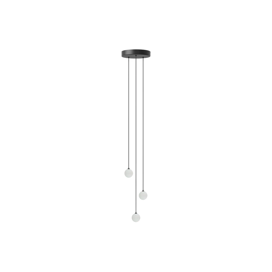 Rosette Mini Cluster 3 Ø20 Ophæng Sort - UMAGE