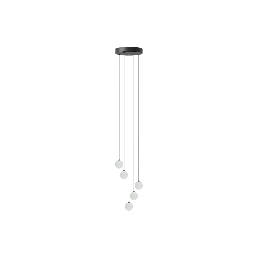 Rosette Mini Cluster 5 Ø20 Ophæng Sort - UMAGE