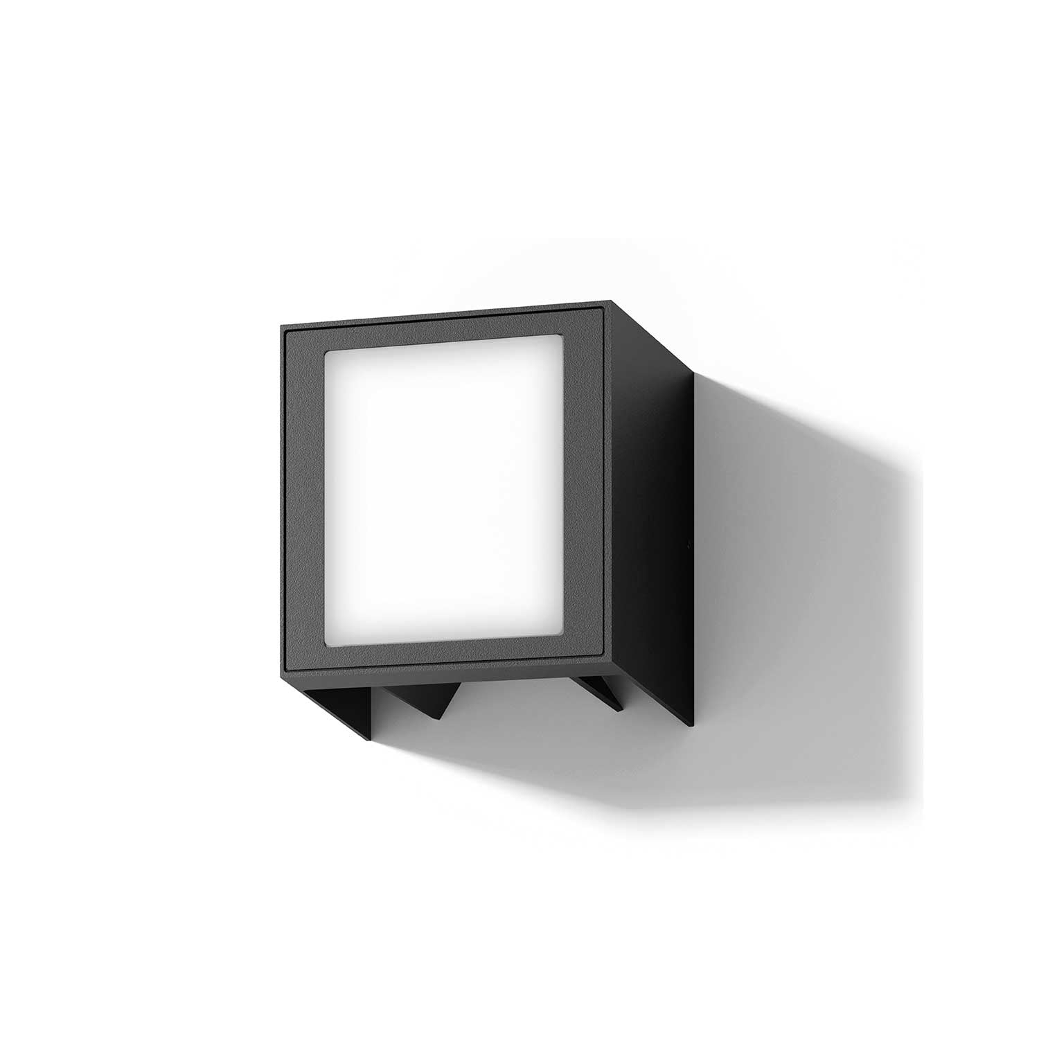 LOOM Design Una sort IP54 væglampe