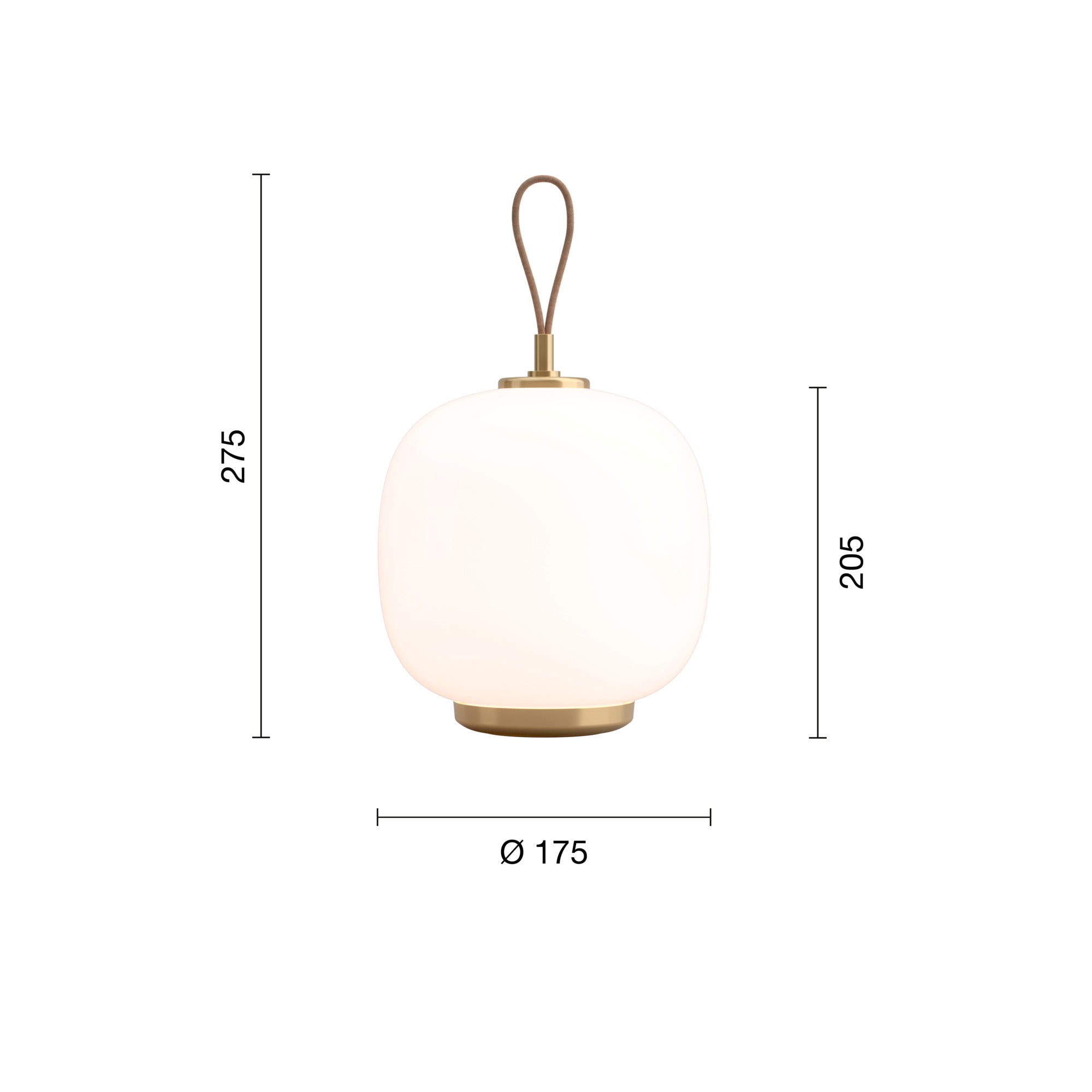 Mål på LOUIS POULSEN VL45 RADIOHUS Portable LED Bordlampe Pale Rose