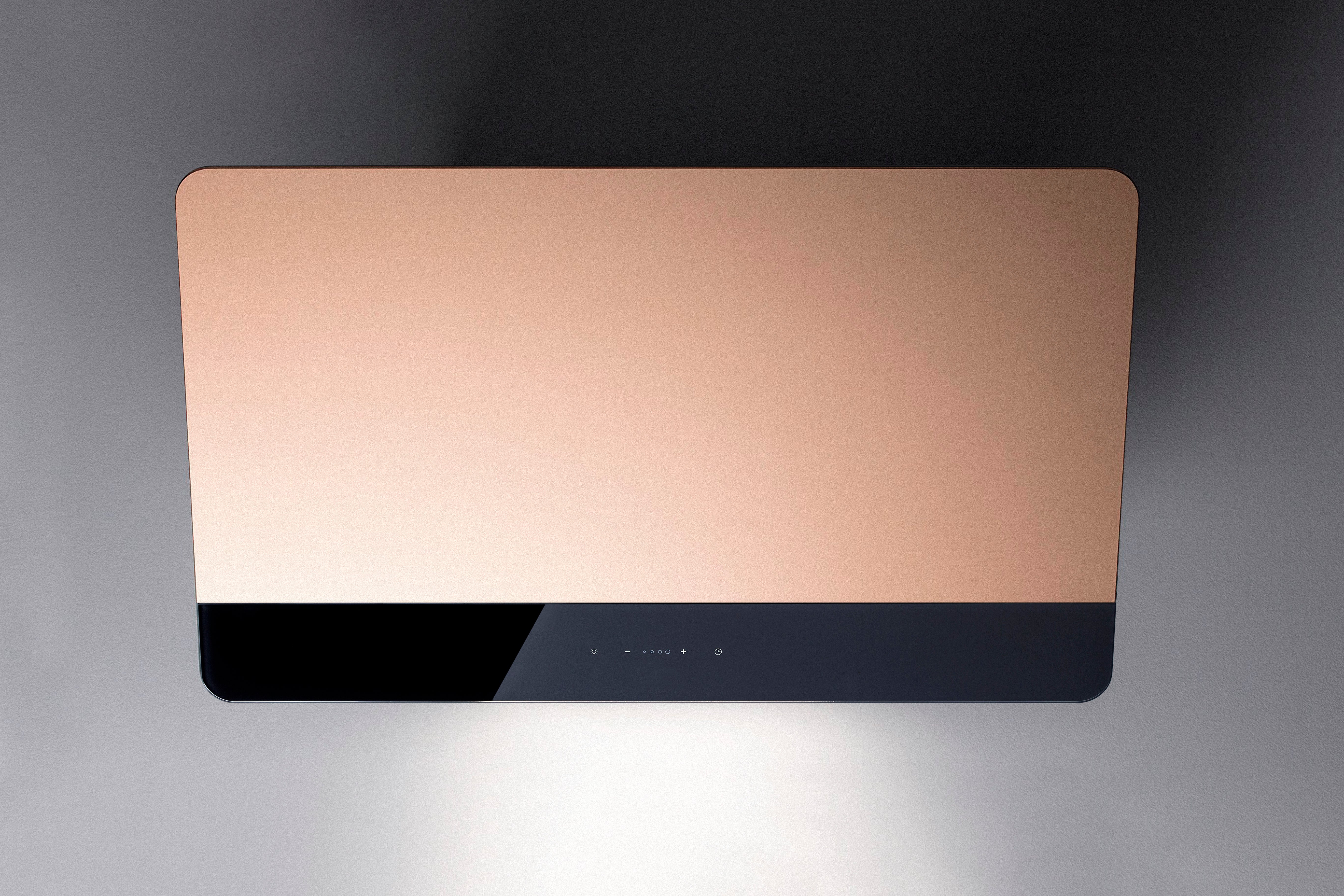 Unik emhætte i smuk kobber farve