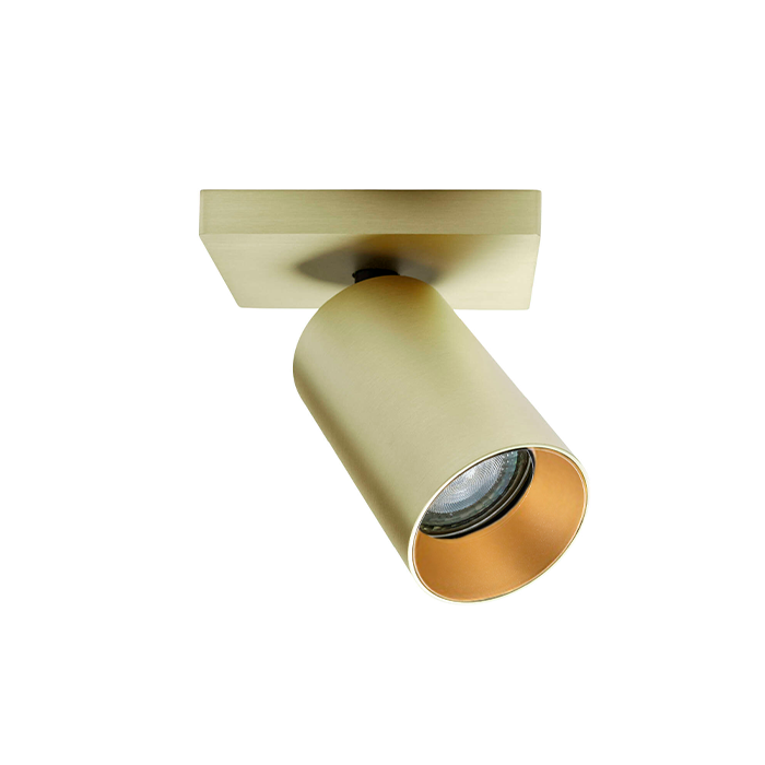 Messing SpotOn1 fra Antidark med guld frontring