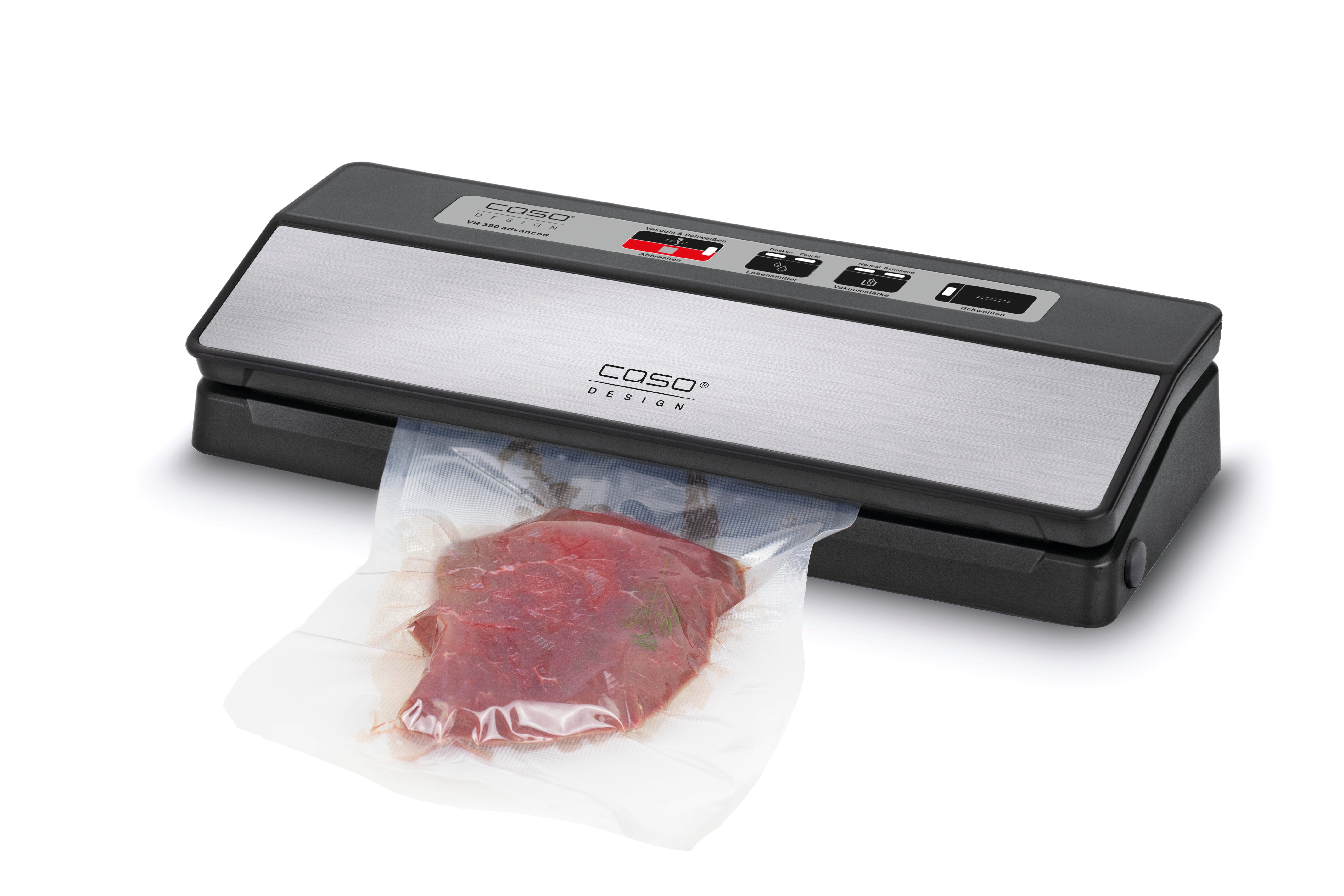 CASO VR390 Vakuumpakker med pakket kød