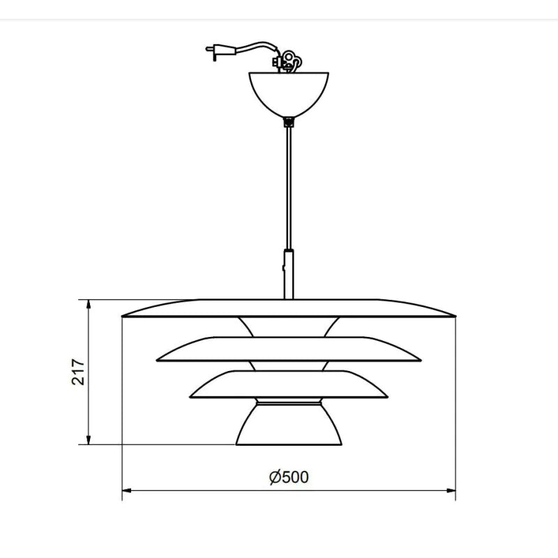 DaVinci Pendel Ø50 Mat sort