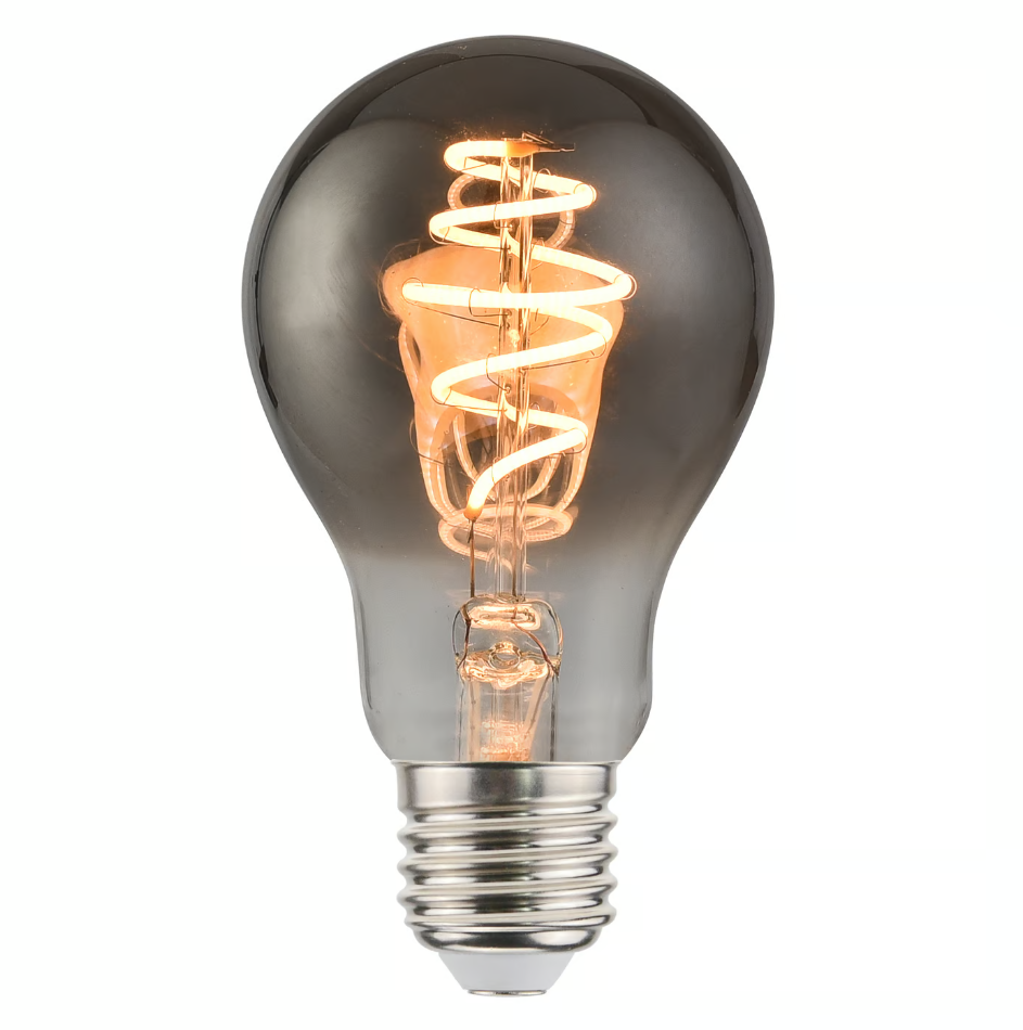 Nordlux pære A60 Spiral 1800K E27 120lm Dæmpbar røgfarvet