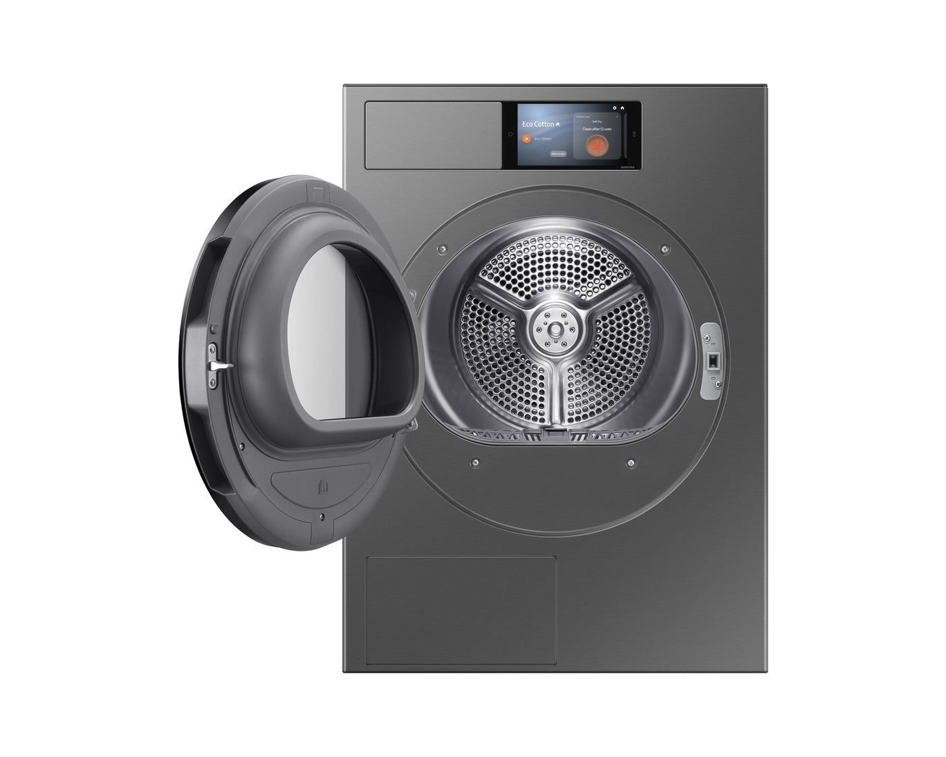 Zoomet ind på tumbleren fra Samsung DV90F09F4SU3 tørretumbler med varmepumpe, AI Home - 9 kg