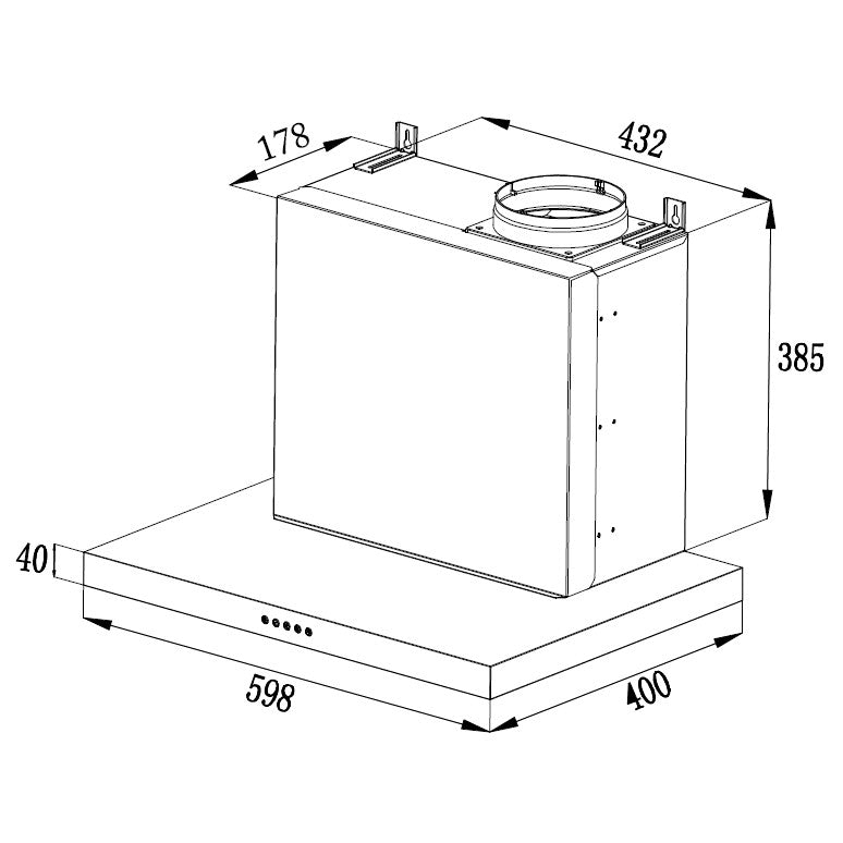 EICO 6212 Silenzio W TC - Skabsintegreret emhætte