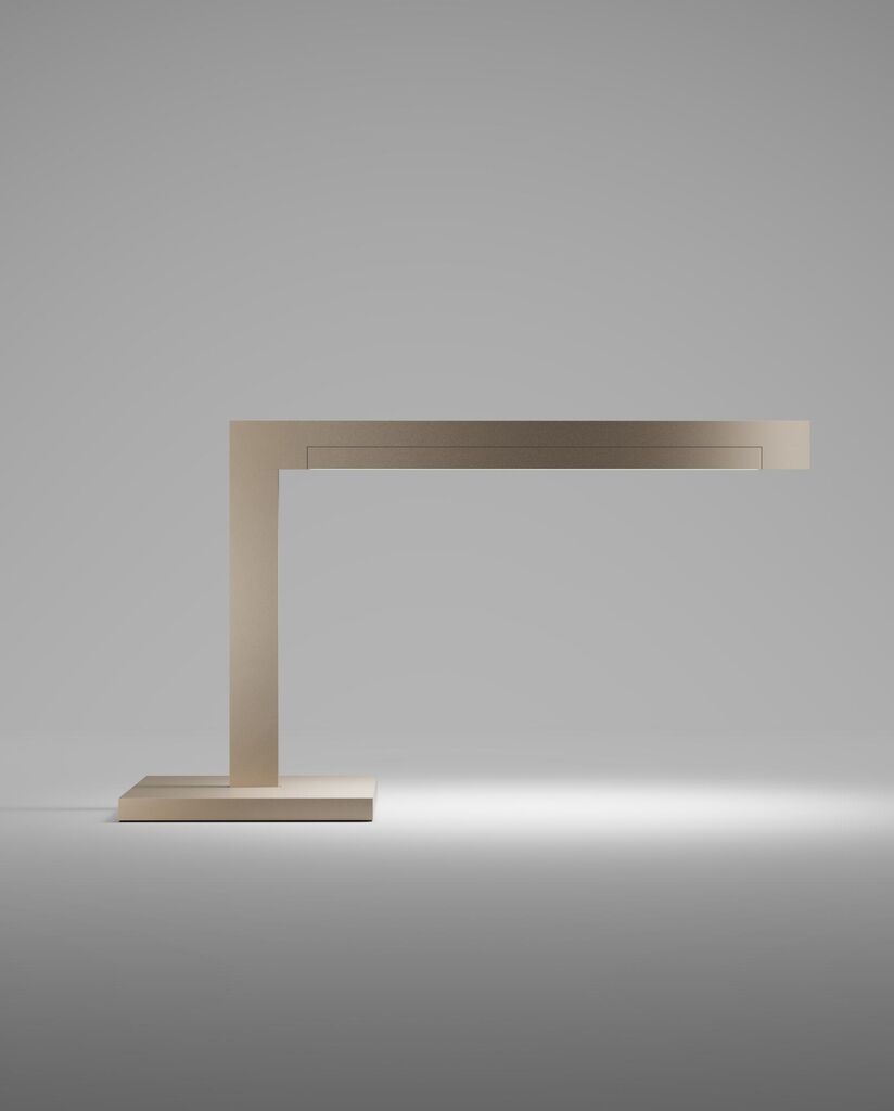 Light-Point Inlay T2 Linear ren satinguld LED bordlampe af Studio F. A. Porsche alternativ vinkel