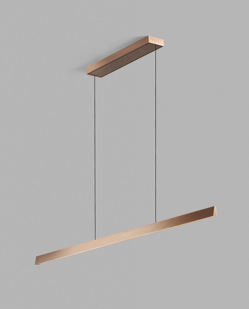 Light-Point Edge Linear S1500 LED Smart Tune Pendel Rose Gold m. Sensor har et smalt design