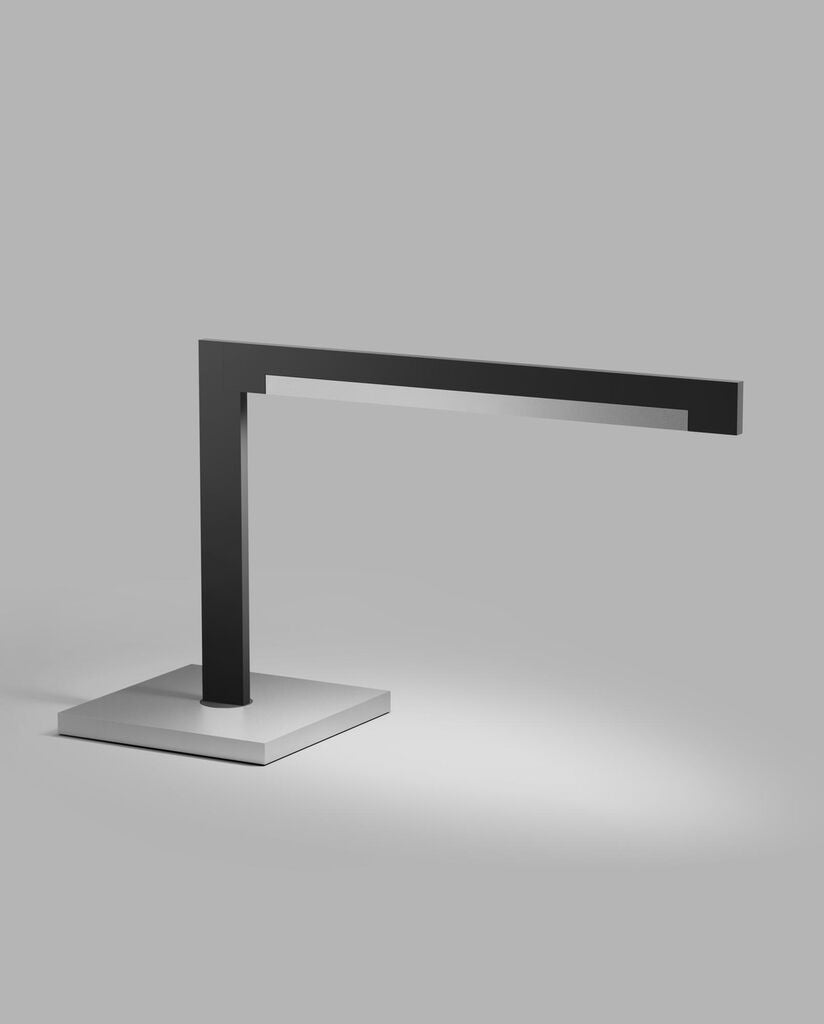 Light-Point Inlay T2 Linear matsort satinsølv LED bordlampe af Studio F. A. Porsche