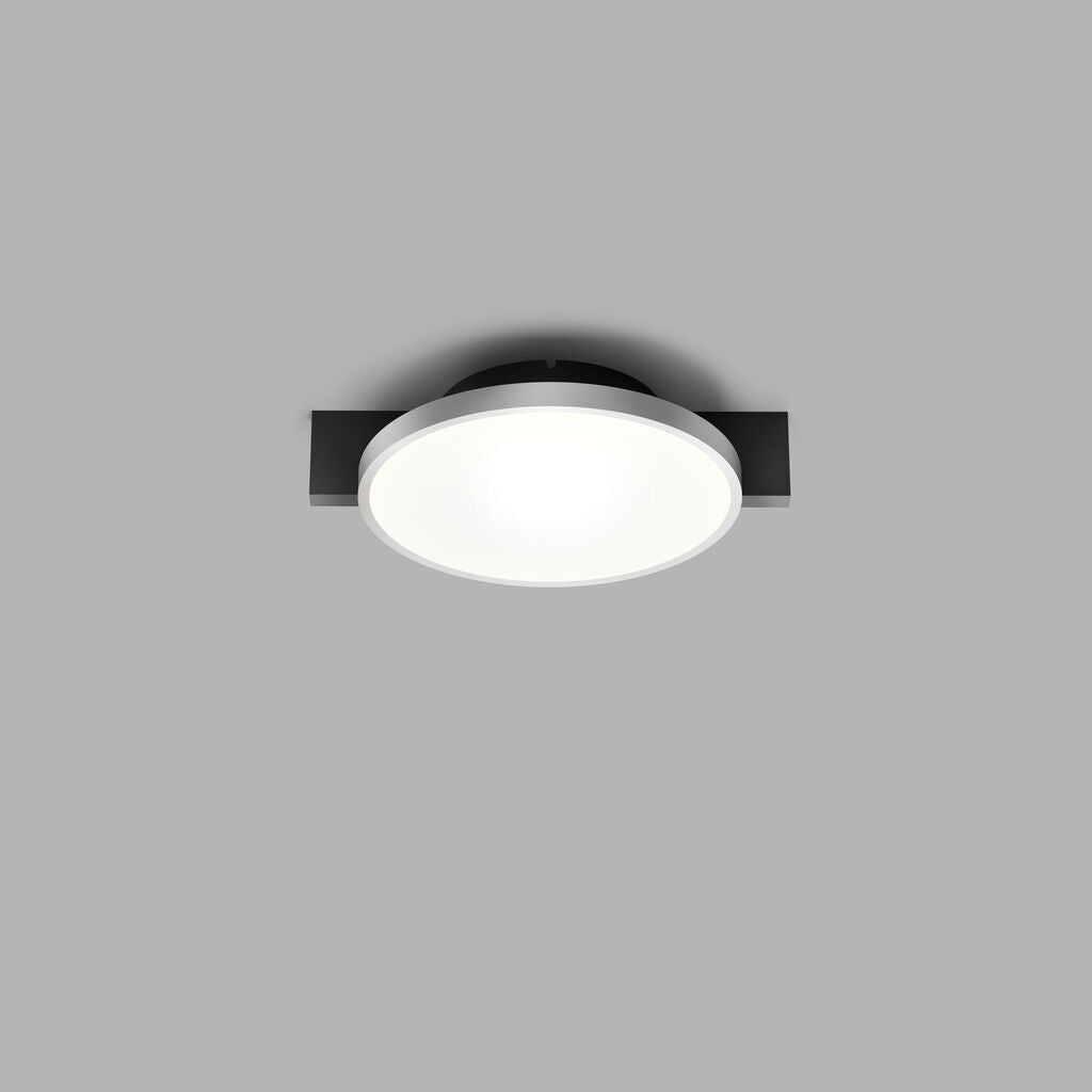 Light-Point Inlay C1 Disc matsort satinsølv LED loftslampe af Studio F. A. Porsche