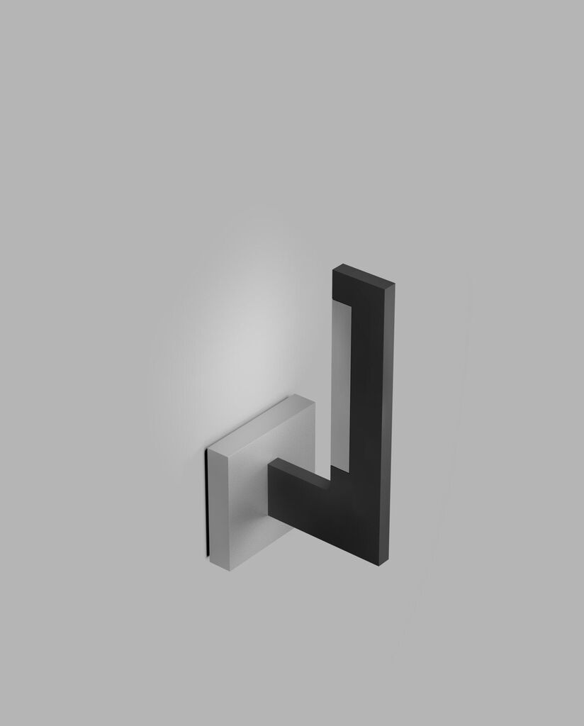 Light-Point Inlay W1 Linear matsort satinsølv LED væglampe af Studio F. A. Porsche