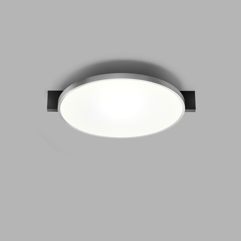 Light-Point Inlay C2 Disc matsort satinsølv LED loftslampe af Studio F. A. Porsche