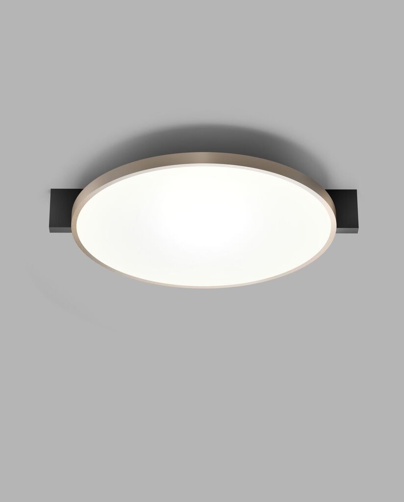 Inlay C2 Disc matsort satinguld LED loftslampe billede 4