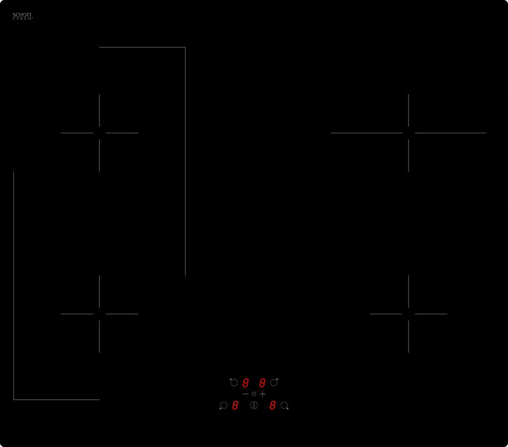 Grand Gourmet GGBI60B 60cm Induktionskogeplade