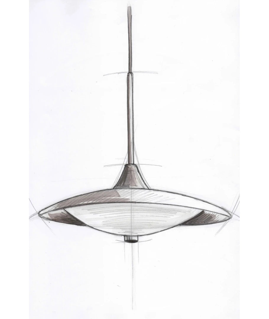 stregtegning af Baroni pendlen fra Halo Design